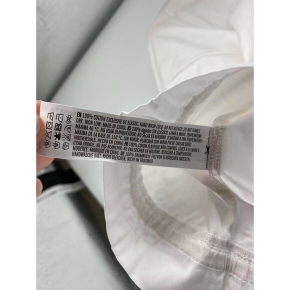 Grey Lab Los Angeles White Cotton Cropped Shirt Small Drawstring Hem & Cuffs - Picture 4 of 7